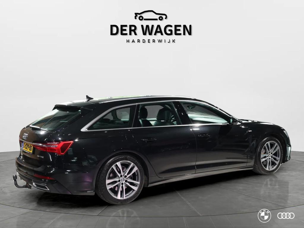 Audi A6 45 TFSI S EDITION / S LINE / MEMORY / HIFI / TREKHAA, 4 cilinders, Zwart, Onderhoudsboekje, 102 €/maand