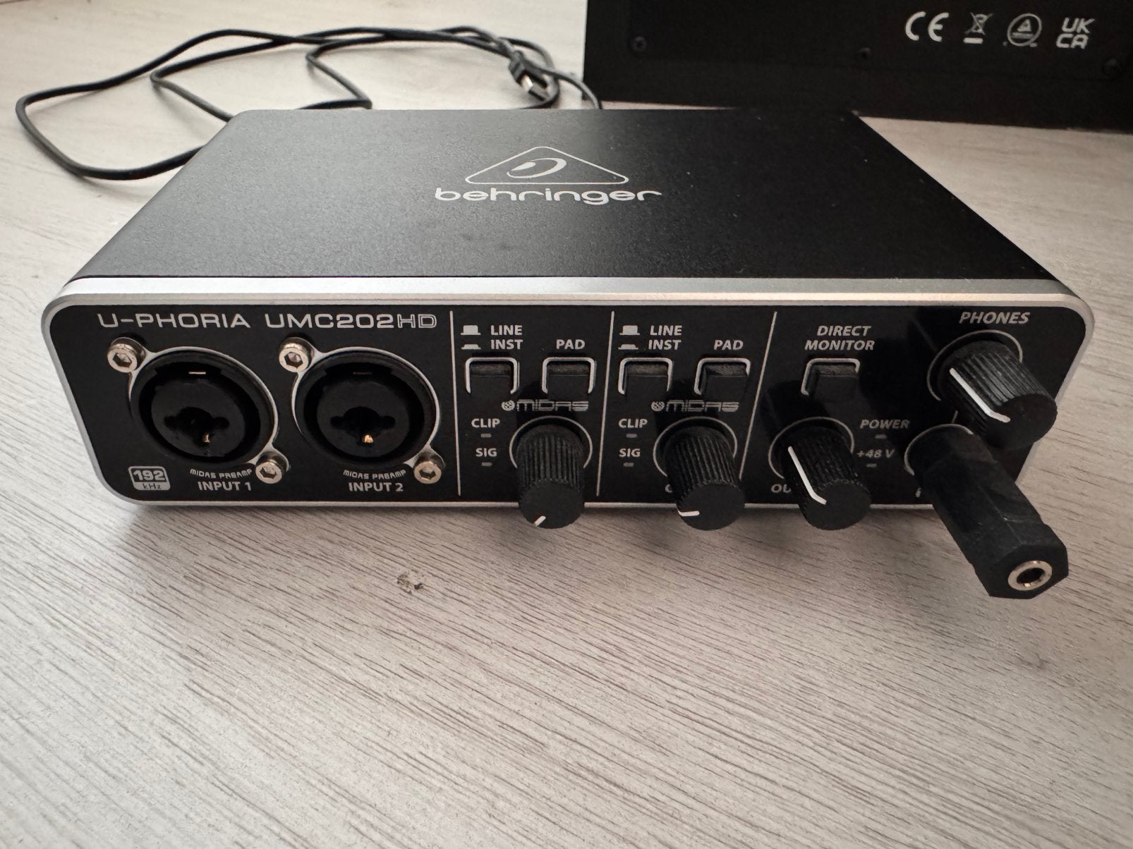 Behringer UMC202HD Audio Interface, Ophalen of Verzenden, Zo goed als nieuw