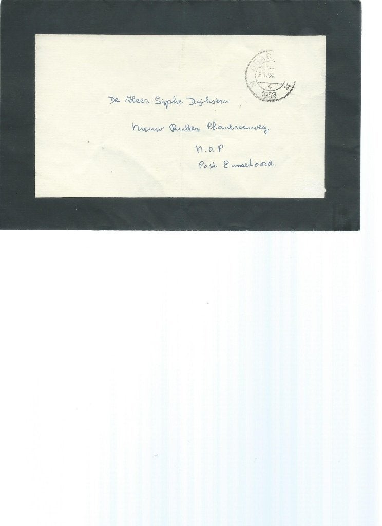 Rouwbrief H.de Vries, Ophalen of Verzenden, Rouwkaart