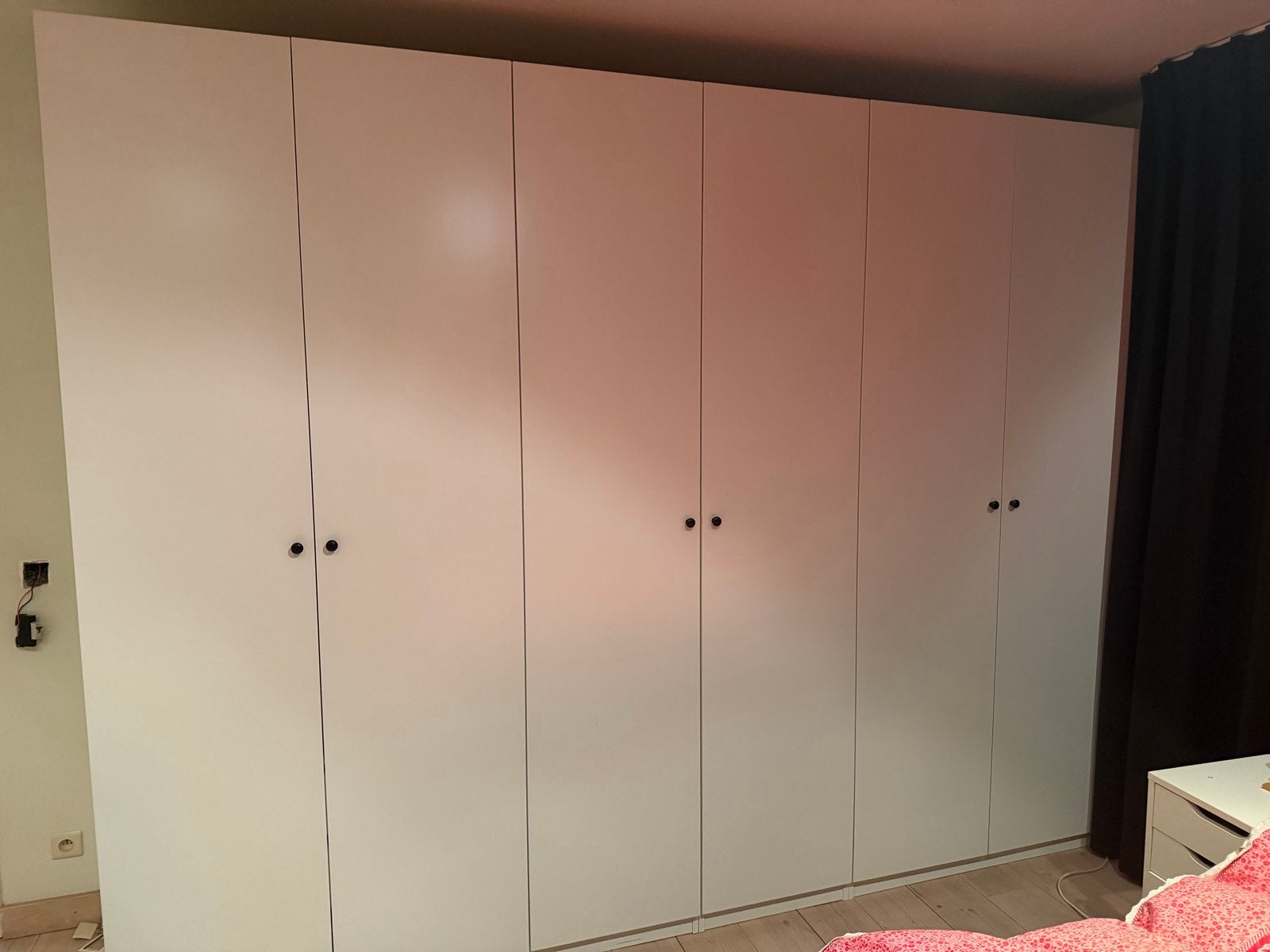 Witte IKEA PAX kledingkast met planken en hangruimte, Ophalen, Met plank(en), 200 cm of meer, Zo goed als nieuw