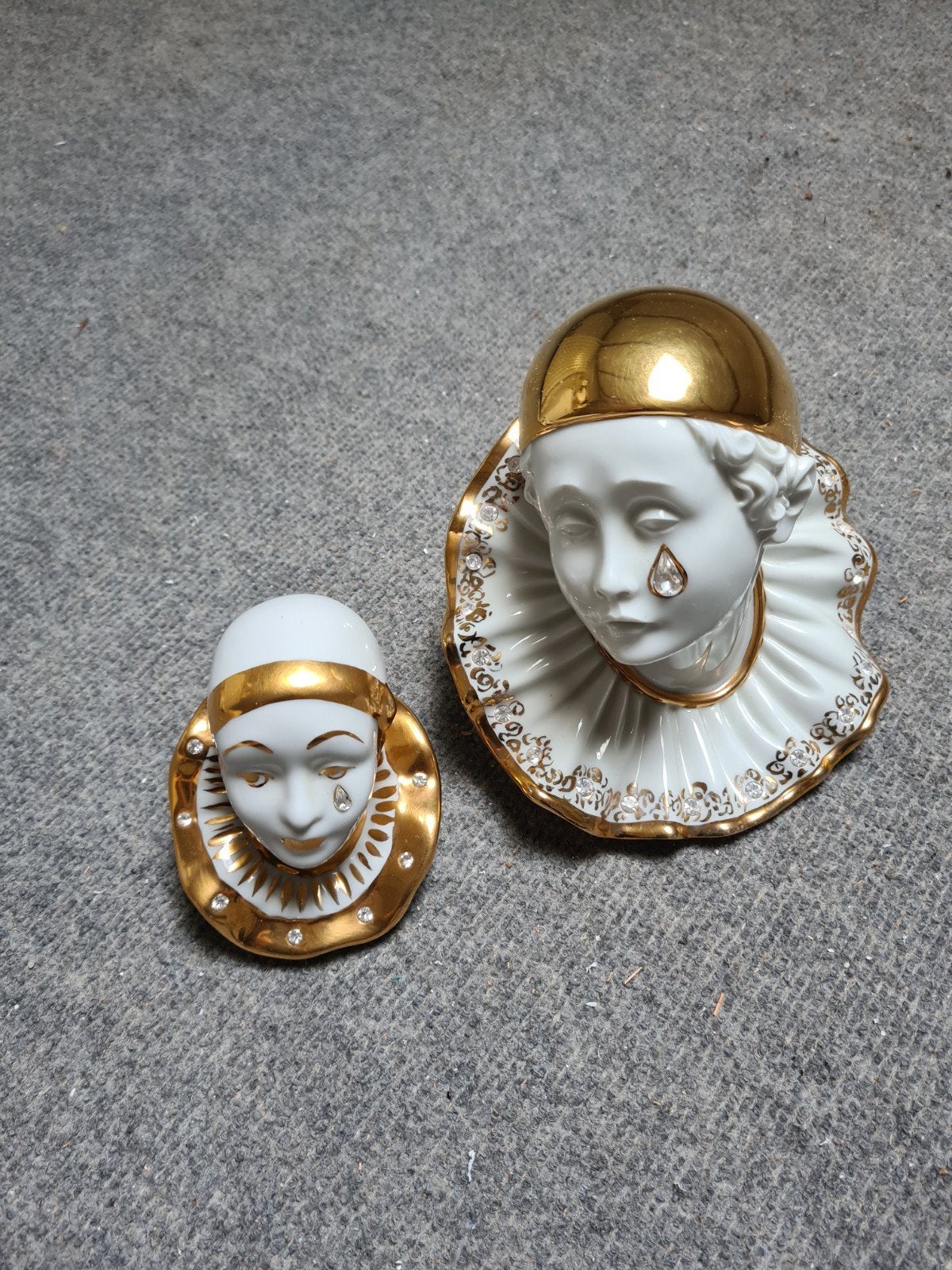 2capodimonte porselein clown met swarovski steentjes, Ophalen of Verzenden
