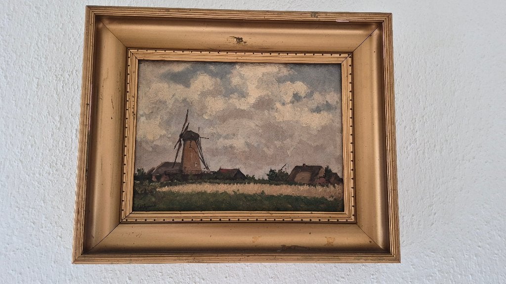 schilderij 1863-1944 goenraad matthias garms, Ophalen of Verzenden, Gesigneerd