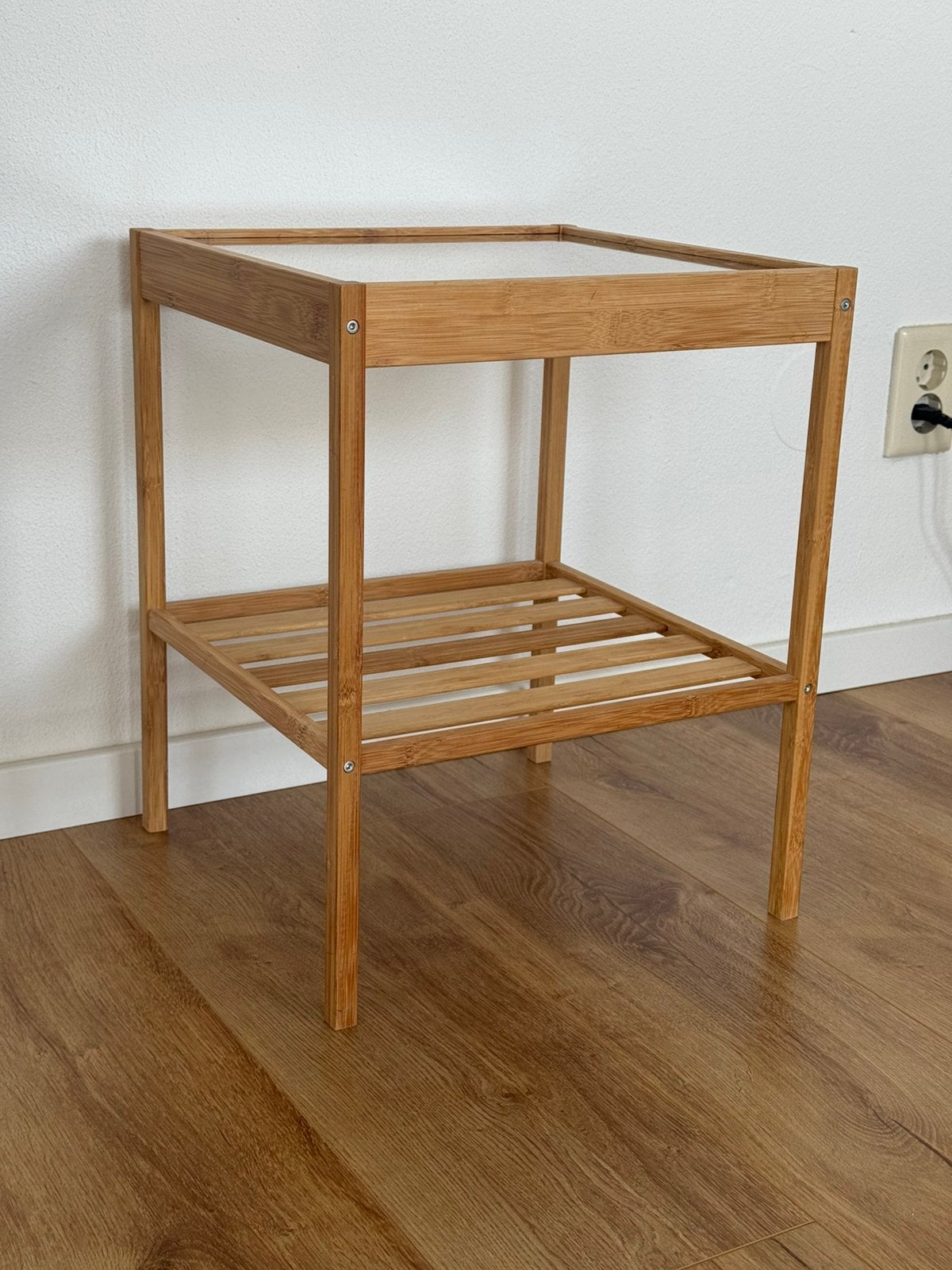 IKEA Nachtkastje/bijzettafel Bamboe, Ophalen, Zo goed als nieuw, Minder dan 45 cm, Minder dan 55 cm