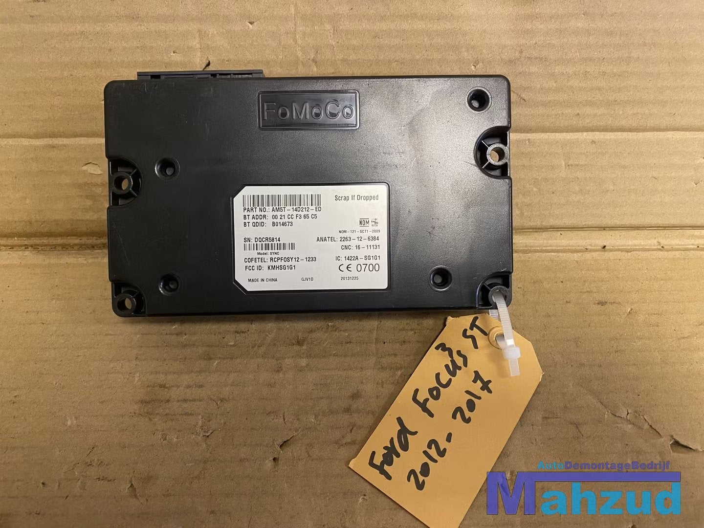FORD FOCUS 3 Bluetooth module 2010-2017 AM5T14D212ED, Gebruikt, Info@ford.com, Ophalen of Verzenden, Ford