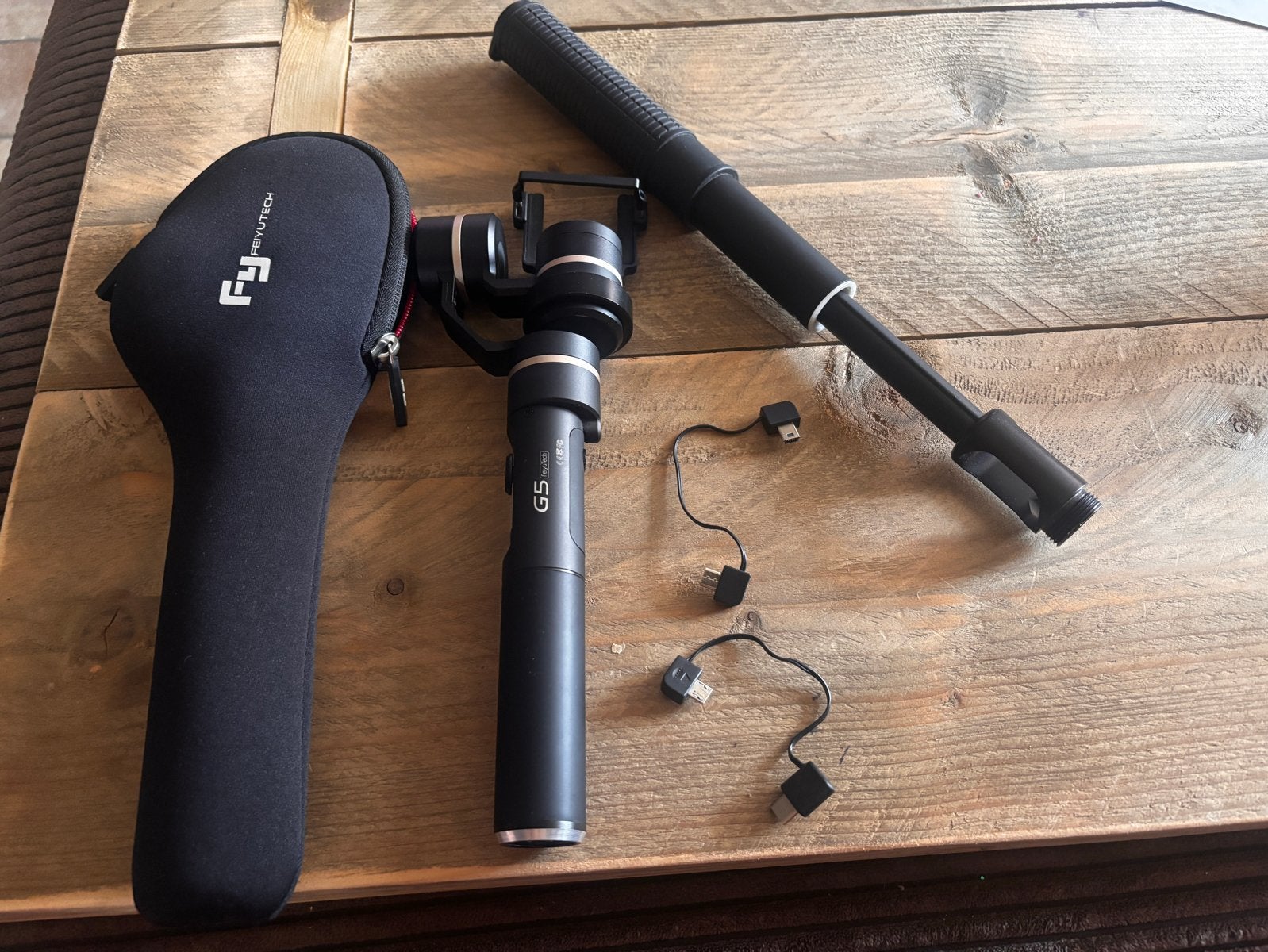 Feiyutech G5 Gimbal voor GoPro Hero 5/6/7 met extension pole, Ophalen of Verzenden, Zo goed als nieuw, Overige merken