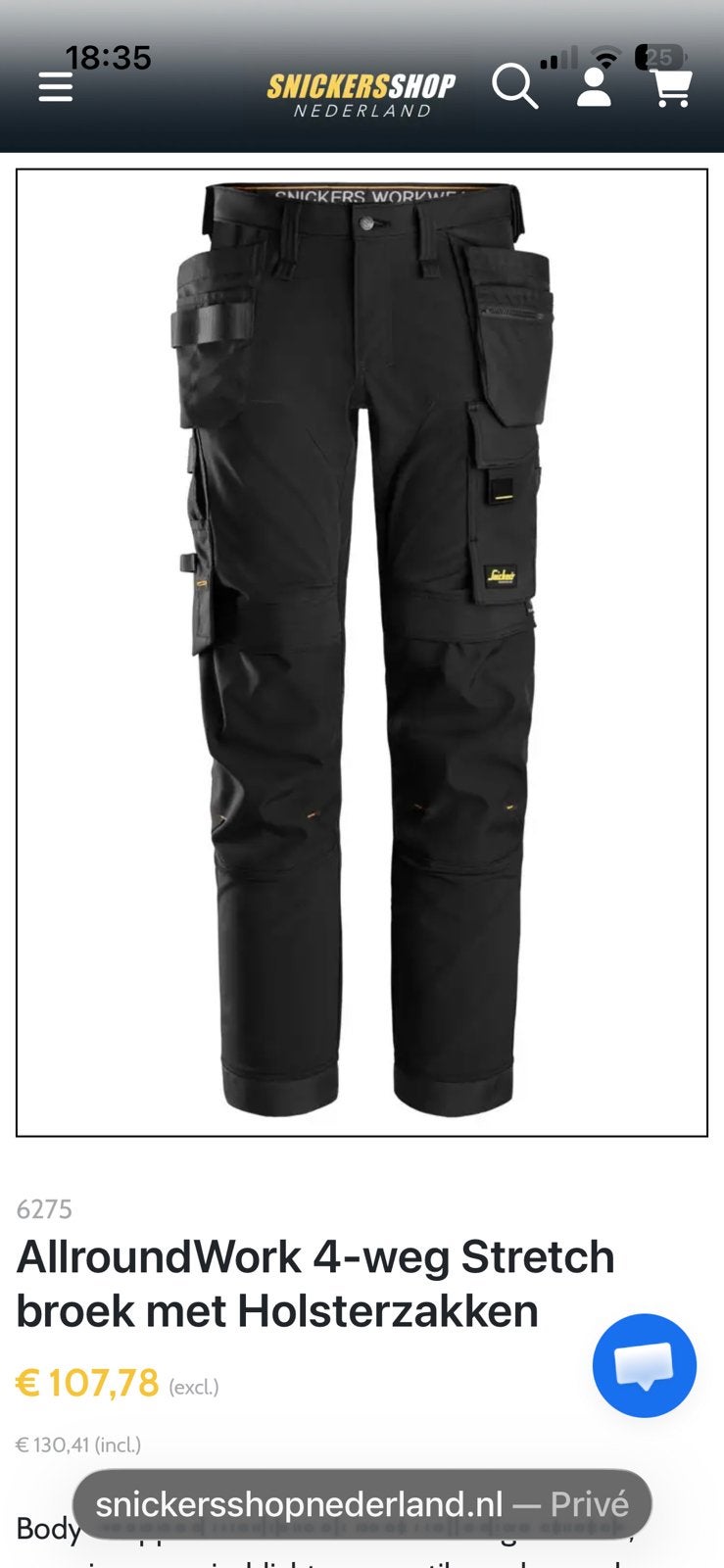 Snickers allround werkbroek maat 46 met holsterzakken, Tuin en Terras, Werkkleding, Ophalen of Verzenden, Nieuw, Dames, Broek