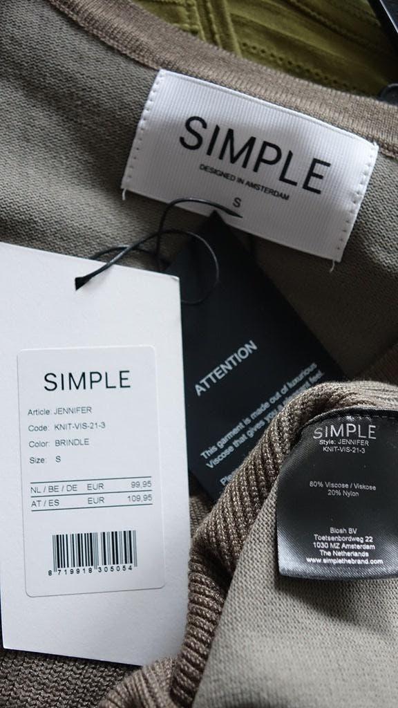 nieuwe taupe SIMPLE trui, Kleding | Dames, Overige kleuren, Verzenden, Simple, Nieuw