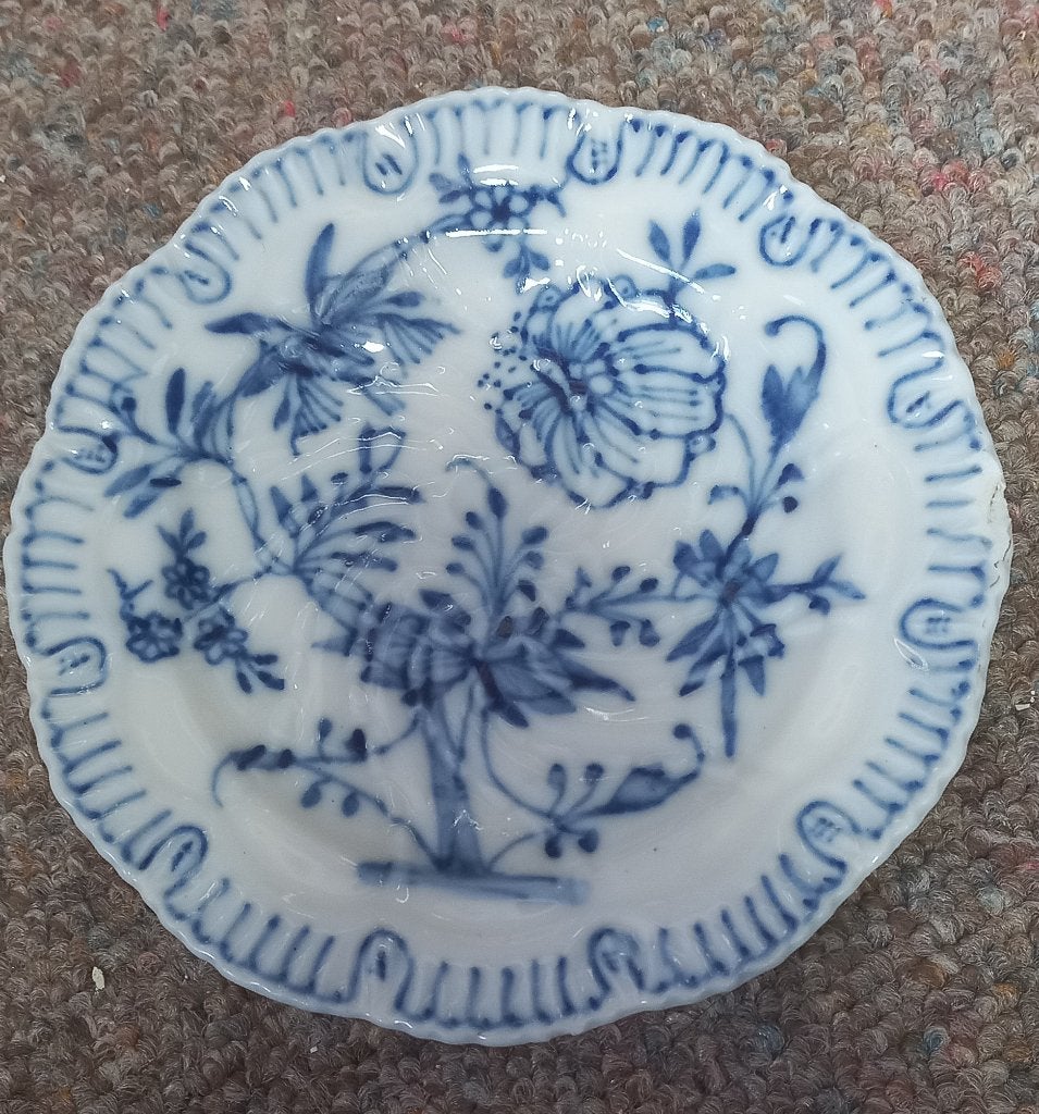 Antiek porseleinen Zwiebelmuster schoteltje, Antiek en Kunst, Ophalen of Verzenden