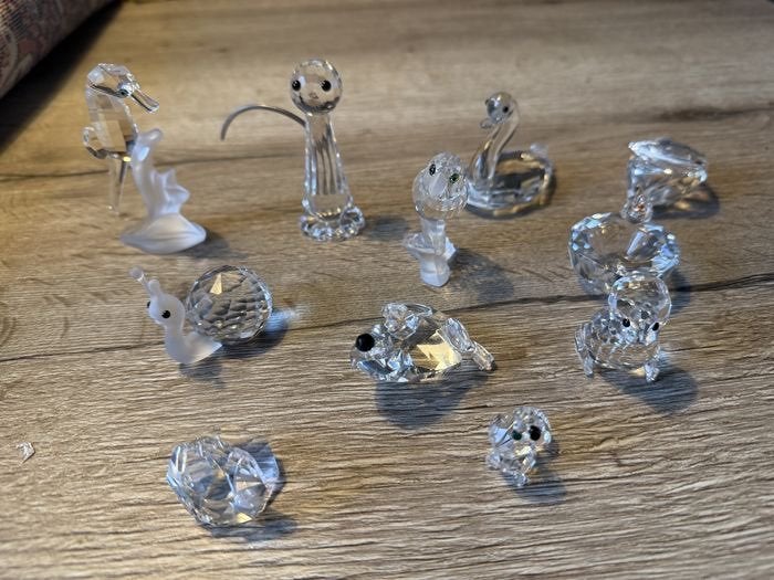 11 Kristallen figuurtjes, 5 met een Zwaantje en Swarovski, Verzamelen, Ophalen of Verzenden, Zo goed als nieuw, Figuurtje