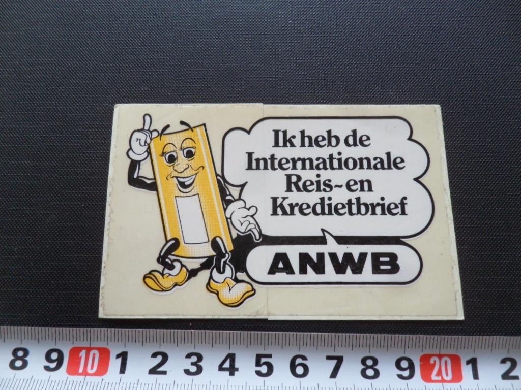 sticker Transparant ANWB Reis- en kredietbrief *, Ophalen, Zo goed als nieuw