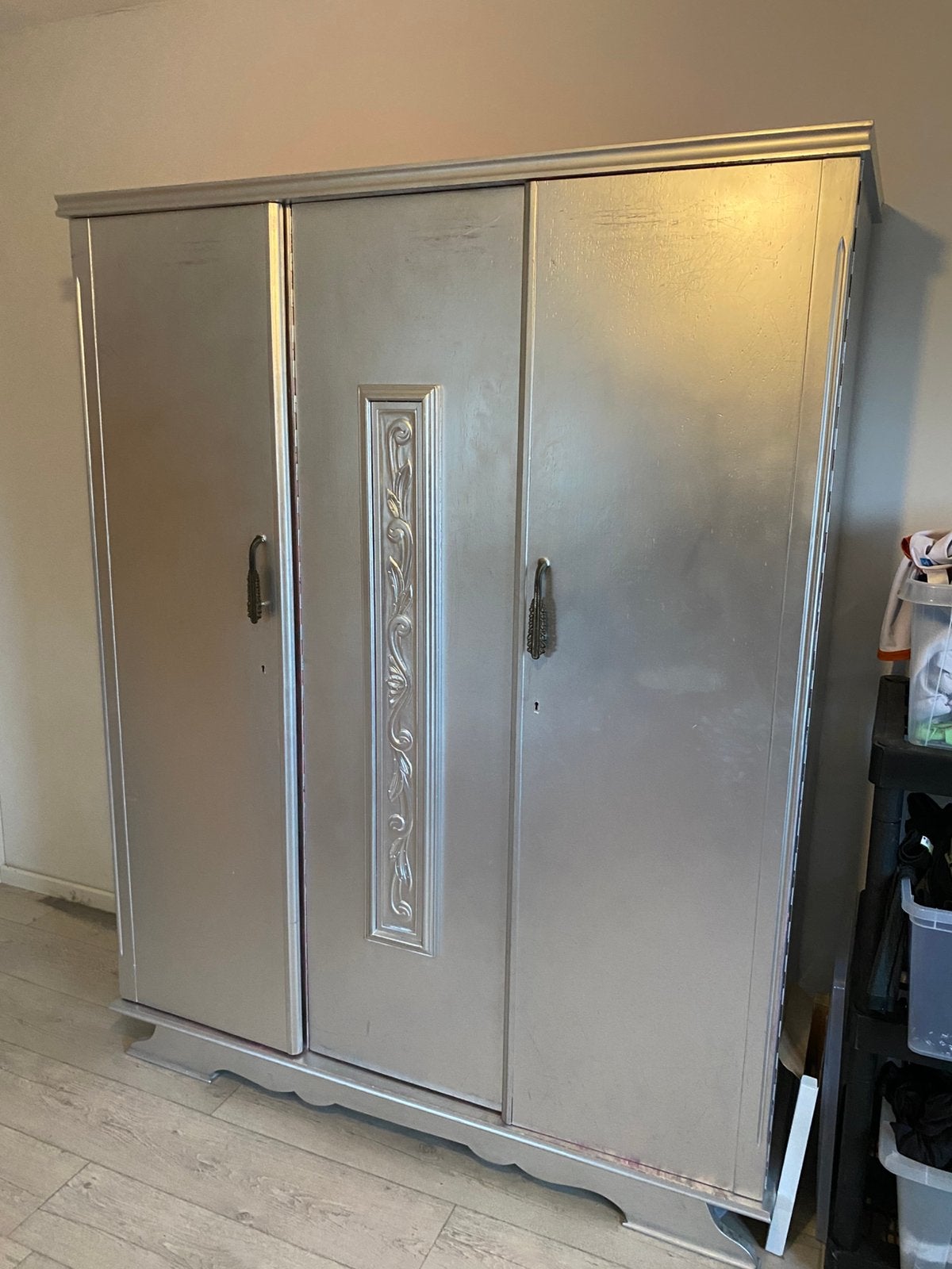 Kledingkast vintage, Huis en Inrichting, Kasten | Kledingkasten, Ophalen, 100 tot 150 cm, Zo goed als nieuw, 150 tot 200 cm