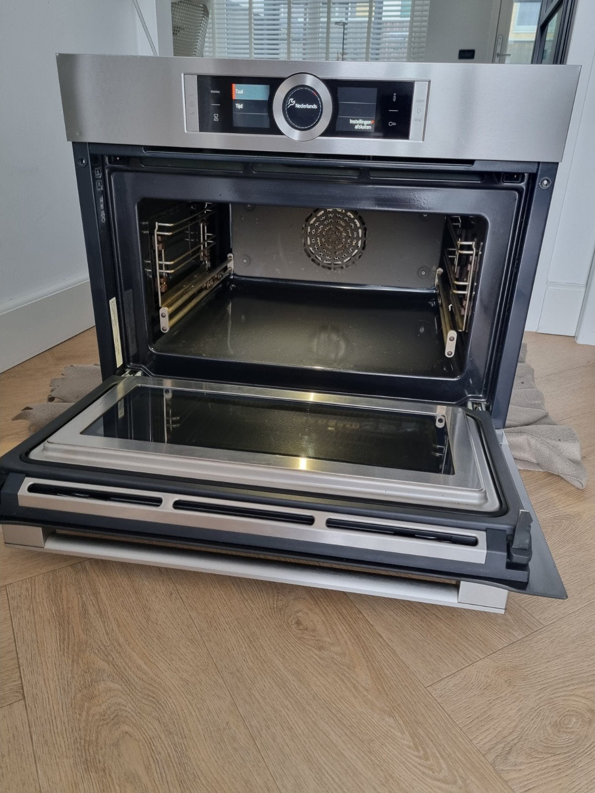 Luxe Bosch combi oven magnetron serie 8, 45 tot 50 cm, 60 cm of meer, Inbouw, Hete lucht