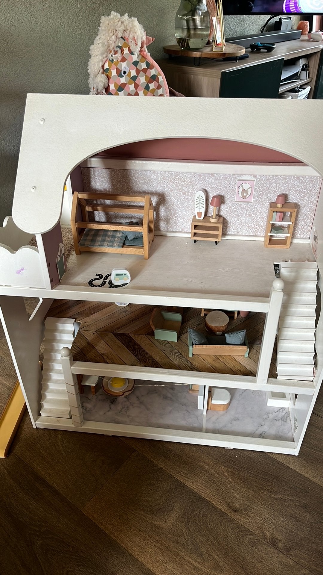 Poppenhuis inclusief meubels, Ophalen, Gebruikt, Poppenhuis
