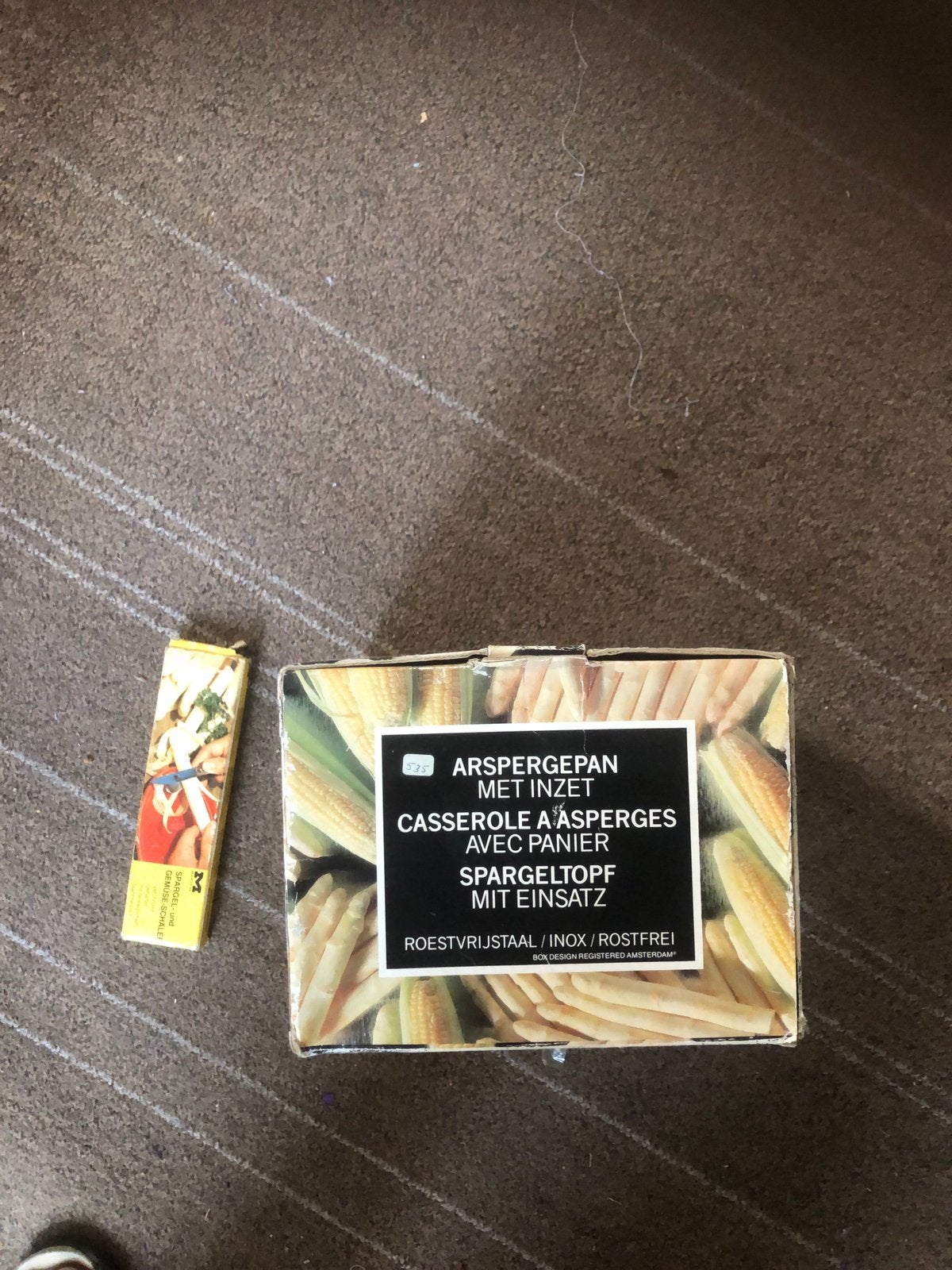 Asperges pan en asperges snijder, Ophalen of Verzenden, Zo goed als nieuw, Rvs