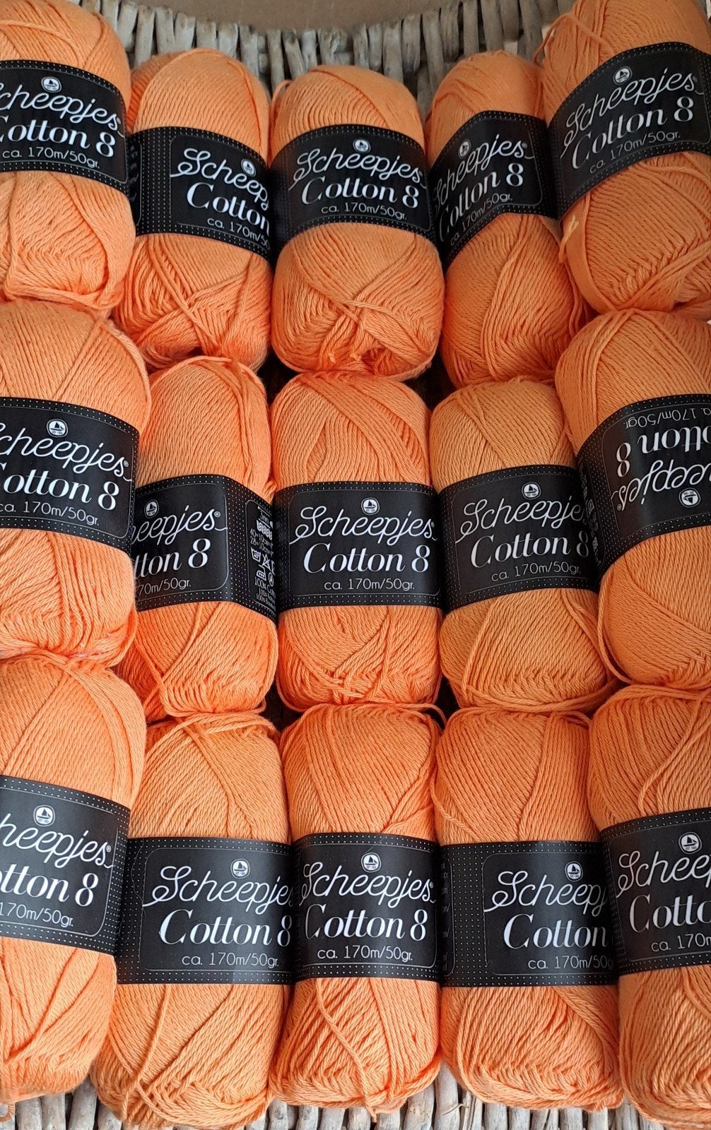 Nieuw 15 bollen Scheepjes Cotton 8 katoen garen - kleur 639, Hobby en Vrije tijd, Ophalen of Verzenden, Nieuw, Breien of Haken