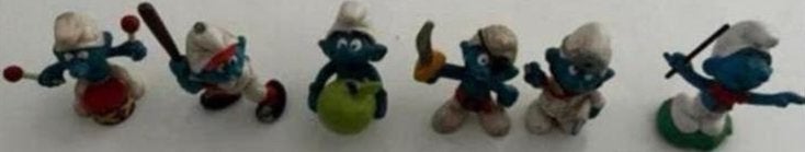 6 Oude Leuke Vintage Blauwe Smurfen -Schleich Peyo Collectie, Ophalen of Verzenden, Gebruikt, Verschillende Smurfen, Poppetje, Figuurtje of Knuffel