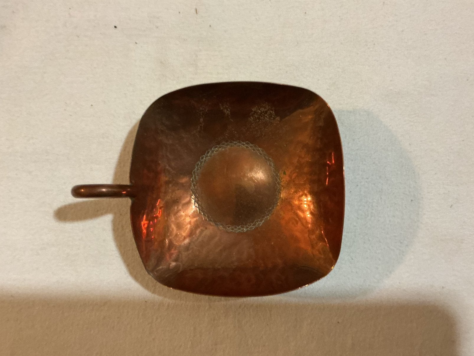 Antiek koper bakje met oor, Antiek en Kunst, Ophalen of Verzenden