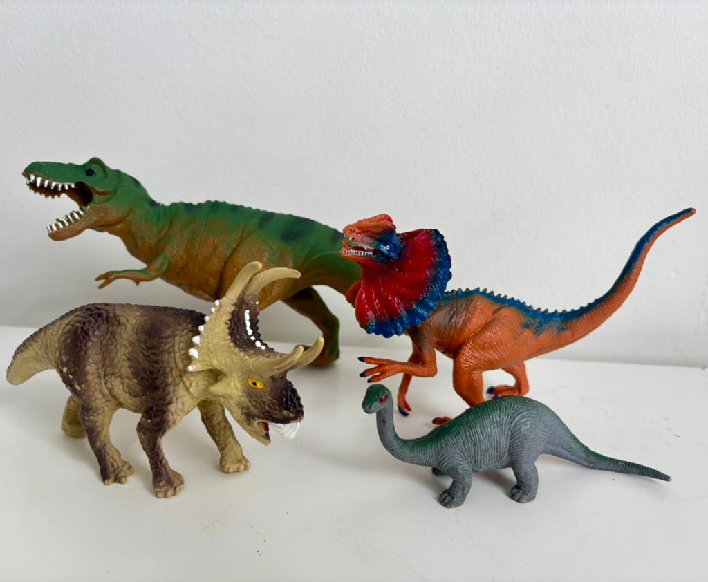 Realistische dino dieren poppetjes | Dino’s 12 - 20 cm groot, Ophalen of Verzenden, Gebruikt, Wild dier, Beeldje of Figuurtje