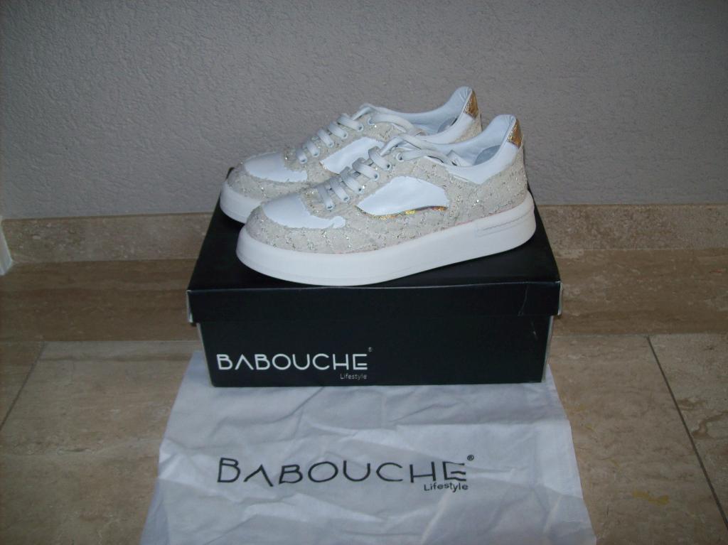 Nieuwe Babouche - Rania Sneaker - Beige/ White - 41, Kleding | Dames, Schoenen, Beige, Nieuw, Ophalen of Verzenden, Sneakers of Gympen