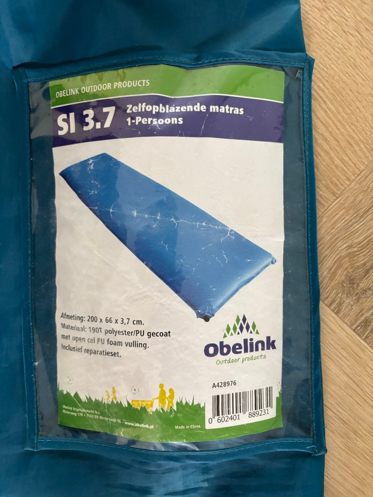 3x Obelink SI 3.7 zelfopblazende 1-persoons matras, Caravans en Kamperen, Ophalen, Gebruikt, 1-persoons