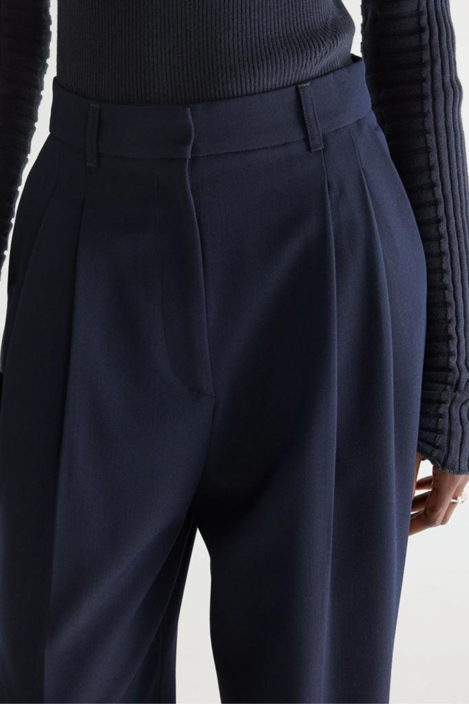 Bellerose donkerblauwe bandplooi barrel pantalon, Dominic, Maat 38/40 (M), Blauw, Nieuw, Ophalen of Verzenden