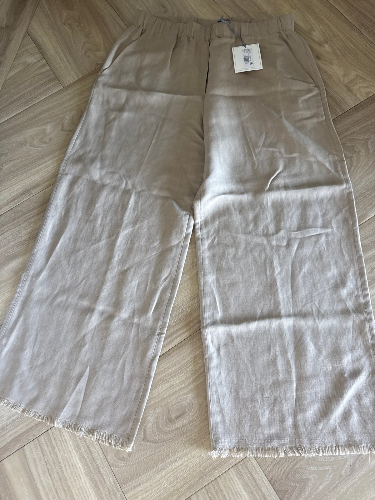 Antonelli Firenze linnen broek - Nieuw met kaartjes, Beige, Maat 42/44 (L), Nieuw, Ophalen of Verzenden