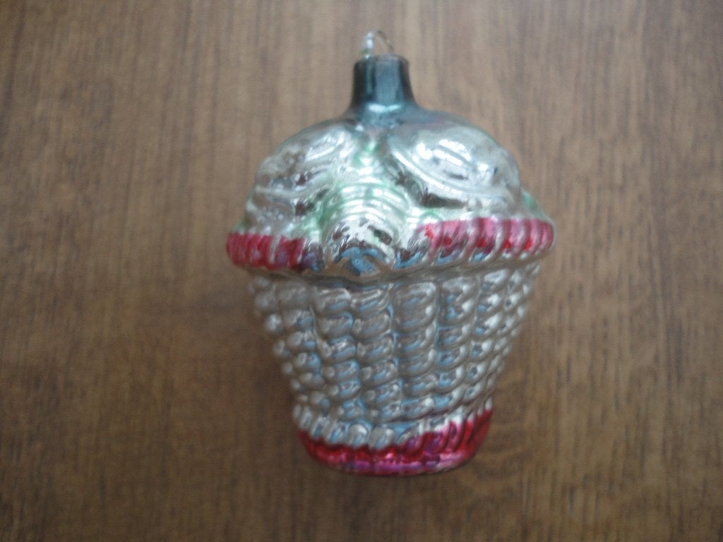 Mooie Ajeko kerstbal model fruitmand / bloemenmand, Diversen, Ophalen of Verzenden, Gebruikt