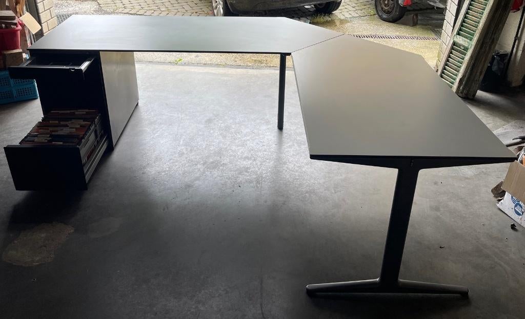 Ahrend bureau hoek of S-opstelling, Ophalen, Gebruikt, Metaal, Demontabel