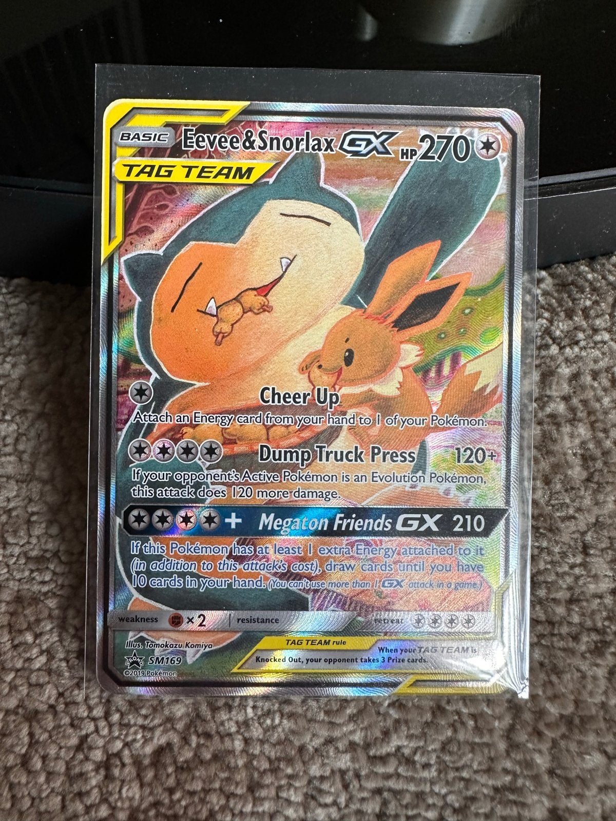 Eevee & Snorlax GX SM169 Tag Team (PSA Kandidaat), Hobby en Vrije tijd, Verzamelkaartspellen | Pokémon, Ophalen of Verzenden, Zo goed als nieuw