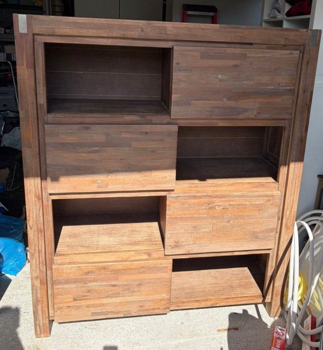 massief houten kast, Ophalen, Zo goed als nieuw, Hout, Overige typen