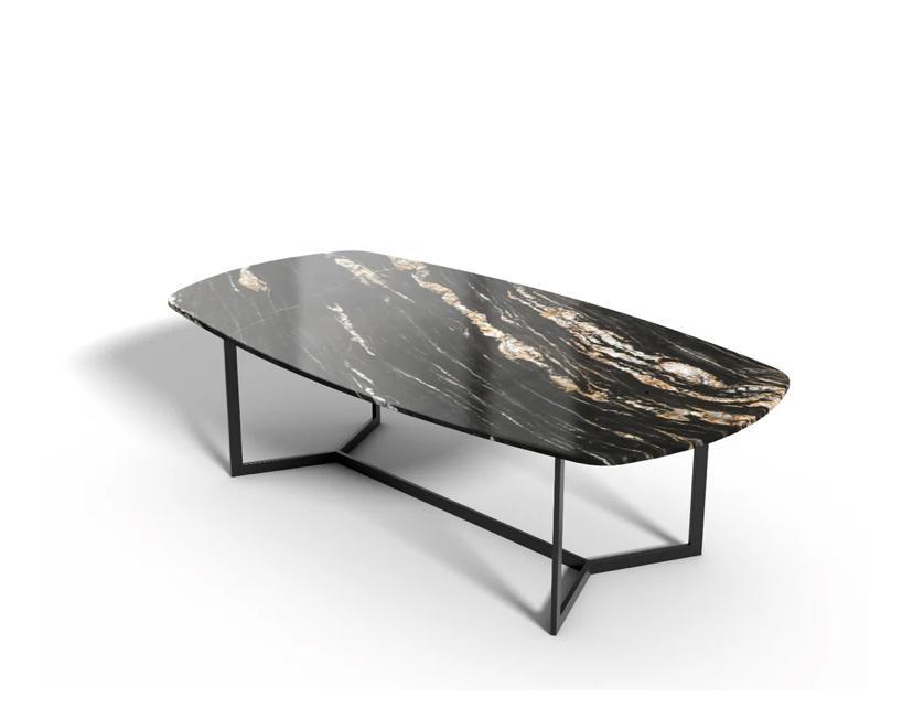 Graniet belvedere ovale tafel Eric Kuster style, Huis en Inrichting, Tafels | Eettafels, Ophalen of Verzenden, Zo goed als nieuw