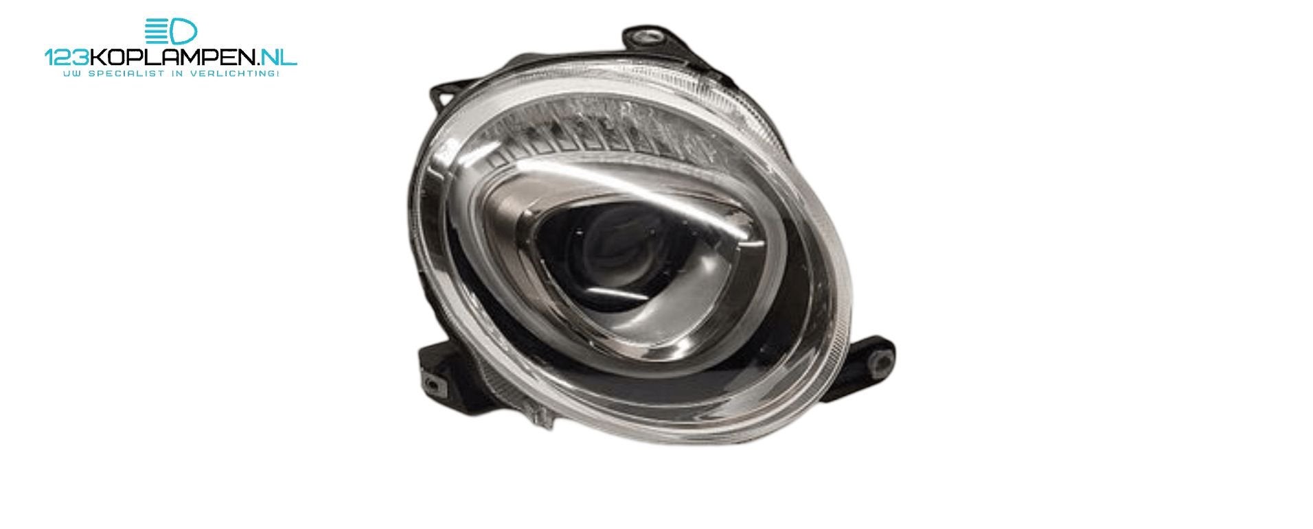 Fiat 500 Facelift koplamp rechts, Gebruikt, -, -, Ophalen of Verzenden