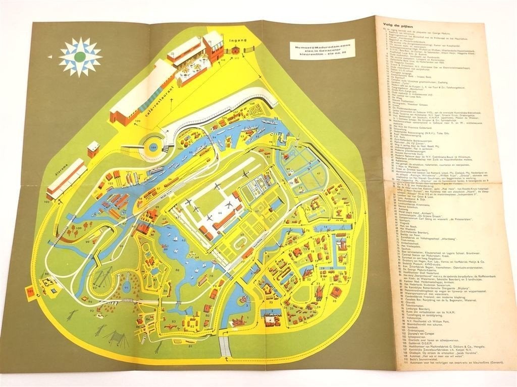 Madurodam 10 Jaar 1962 — Vintage Gids Met Uitvouwplattegrond, Boeken, Ophalen of Verzenden, Gelezen