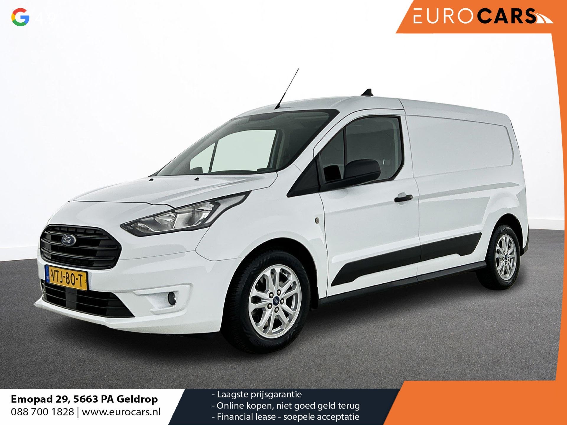 Ford Transit Connect 1.5 EcoBlue L2 Trend Navi Airco Parkeer, Voorwielaandrijving, 1390 kg, Stof, Gebruikt