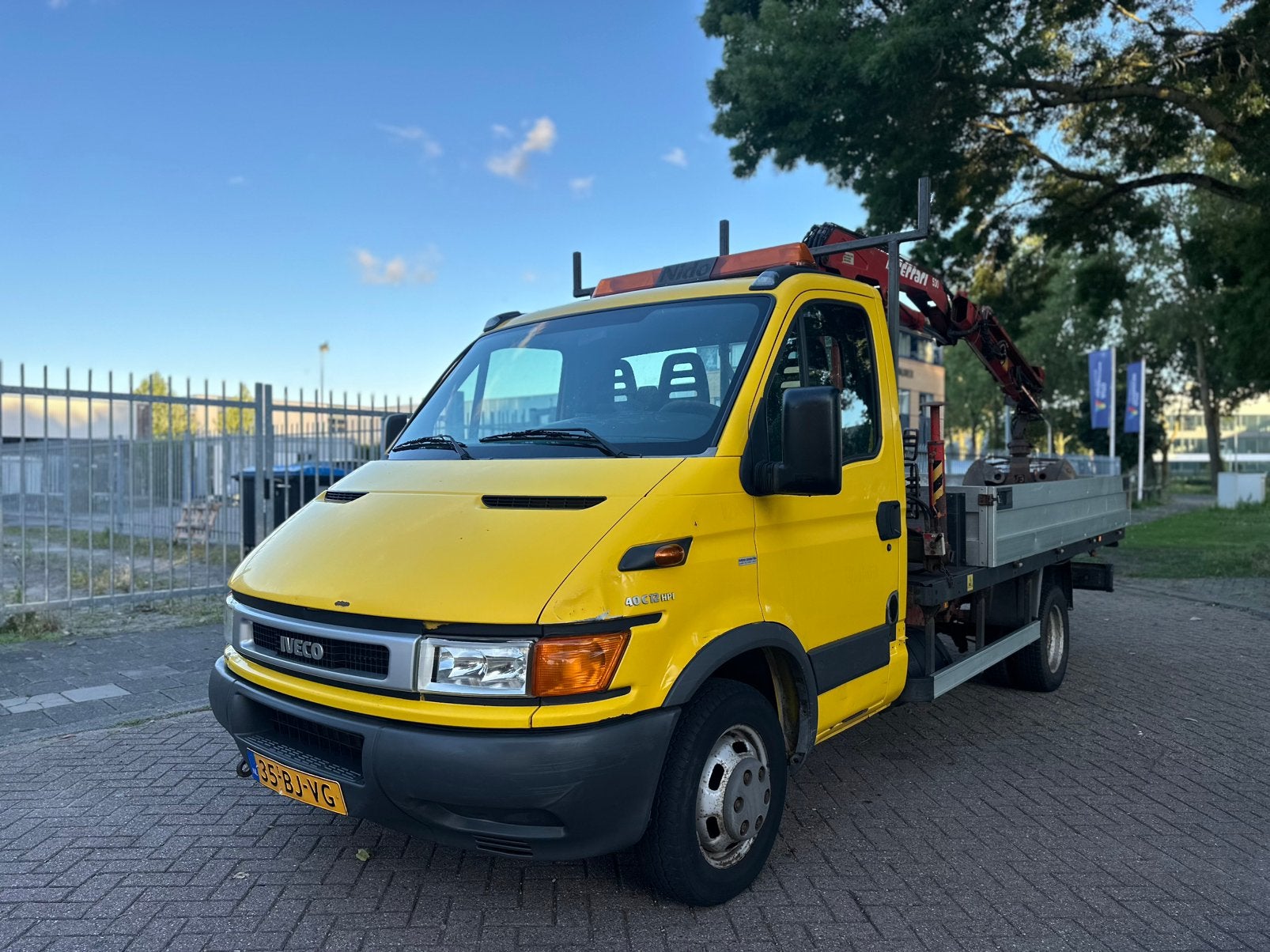 Iveco Daily 2.3 40C12 Pick Up 2003 | Kraan | Airco, Auto's, Achterwielaandrijving, 4 cilinders, Iveco, Origineel Nederlands