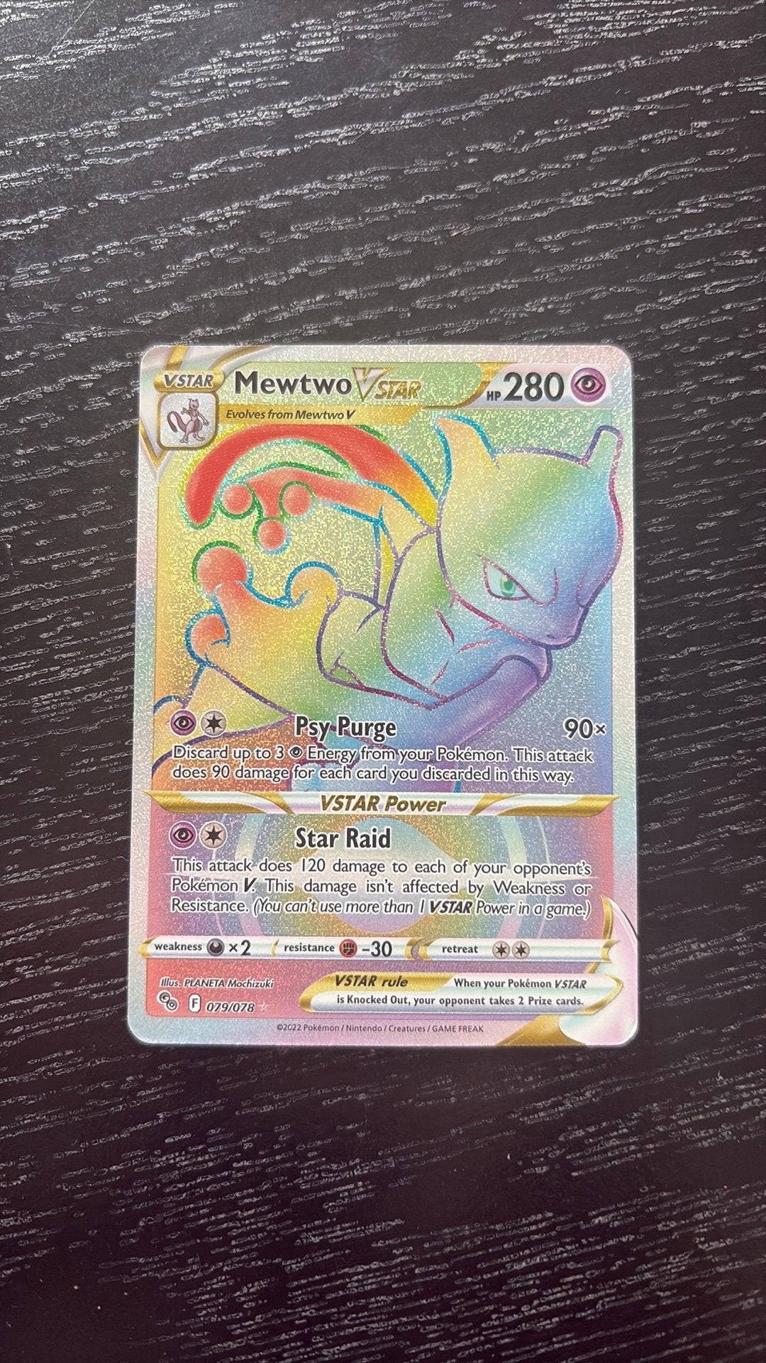 Mewtwo VSTAR (PGO 079) Pokémon kaart - Excellent staat, Ophalen of Verzenden, Zo goed als nieuw, Losse kaart, Foil
