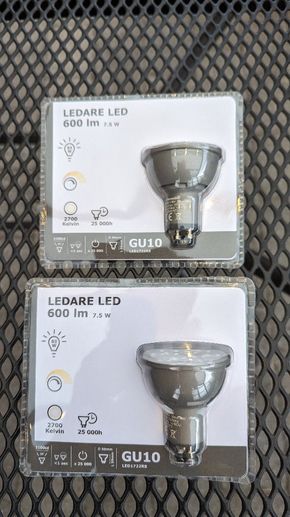 LEDARE LED IKEA LED lamp GU10 2 stuks Nieuw, Led-lamp, GU10, Nieuw, Ophalen of Verzenden