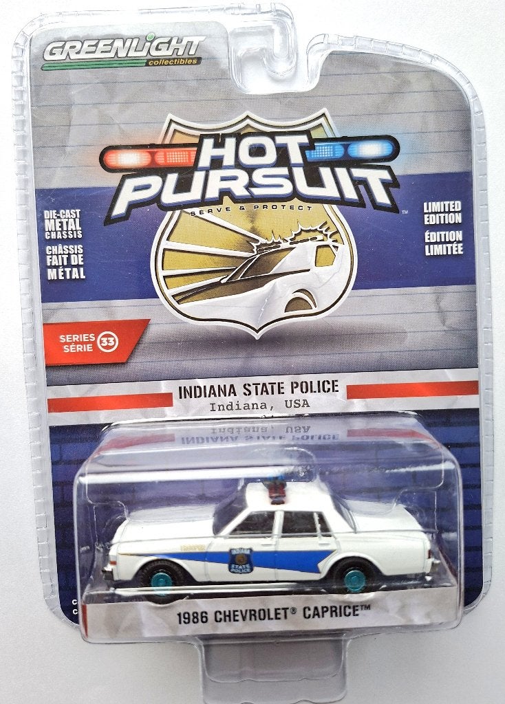 1988 Chevrolet Caprice Greenlight 1/64 Chase Indiana Police, Ophalen of Verzenden, Nieuw, Auto