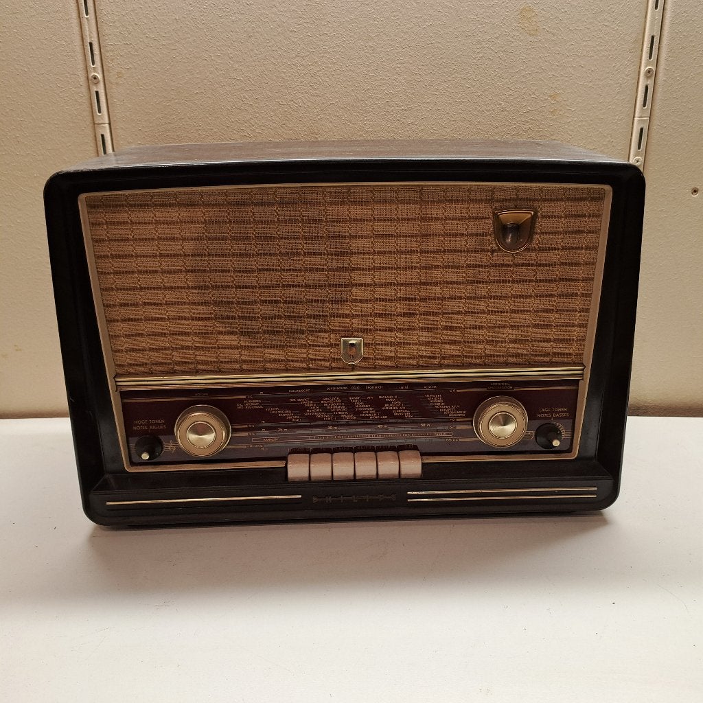 oude Philips buizenradio bakeliet bx453a, Ophalen of Verzenden, Gebruikt, Radio