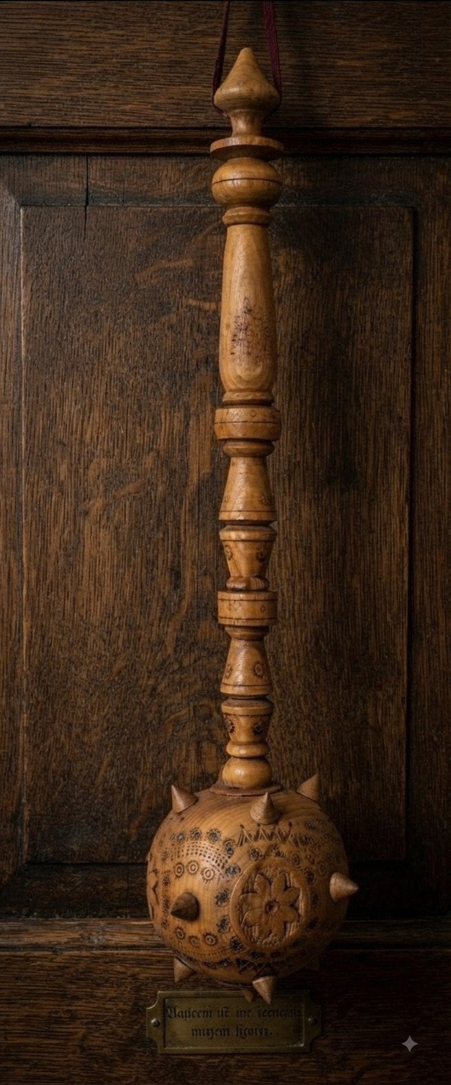 Bulava (55 cm) - Handgesneden houten knots, Ophalen of Verzenden