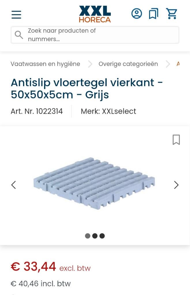 vloertegels pvc nieuw horeca , slagerij, bakkerij, Ophalen, Gebruikt, 50 tot 150 cm, Overige typen