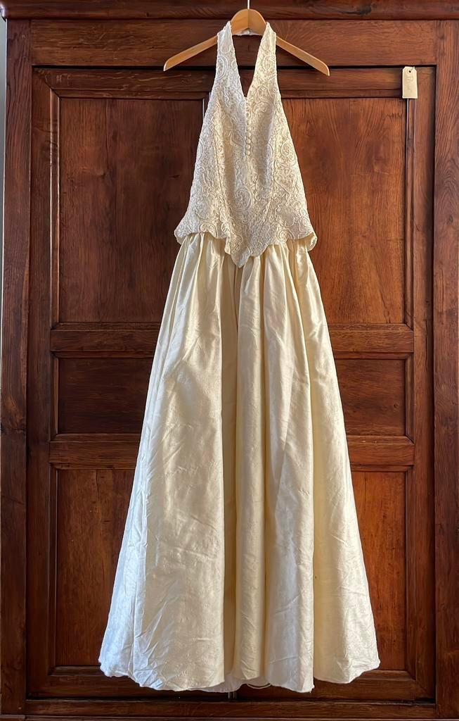 Champagne kleur Trouwjurk in zeer goede staat, gereinigd, Kleding | Dames, Trouwkleding en Trouwaccessoires, Ophalen, Zo goed als nieuw