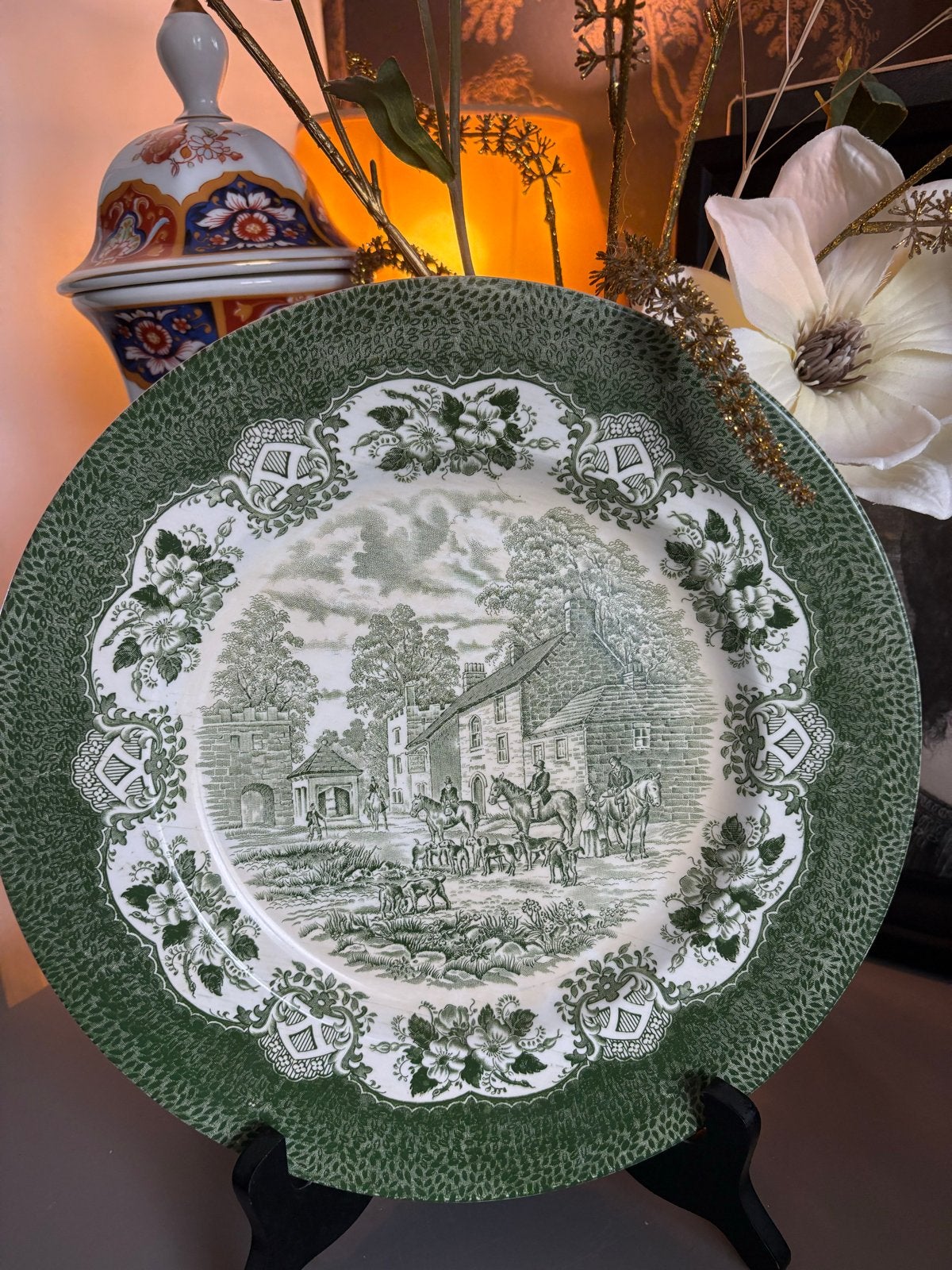 Vintage Engelse Ironstone bord - Old Inns Series, Antiek en Kunst, Antiek | Servies los, Ophalen of Verzenden