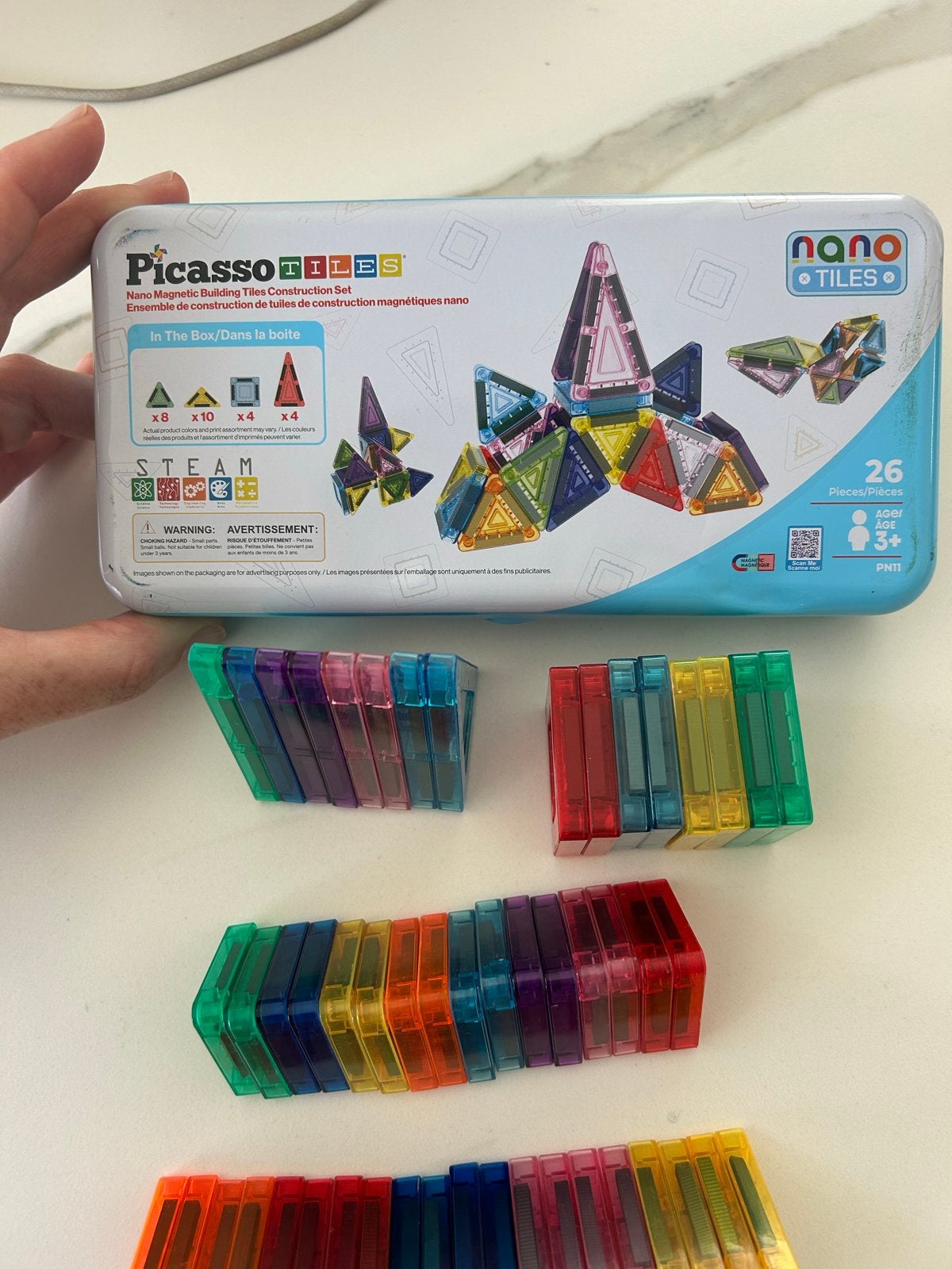 Picasso Tiles Mini - Magnetisch Bouwspeelgoed (42 stuks), Kinderen en Baby's, Speelgoed | Bouwstenen, Ophalen of Verzenden, Gebruikt