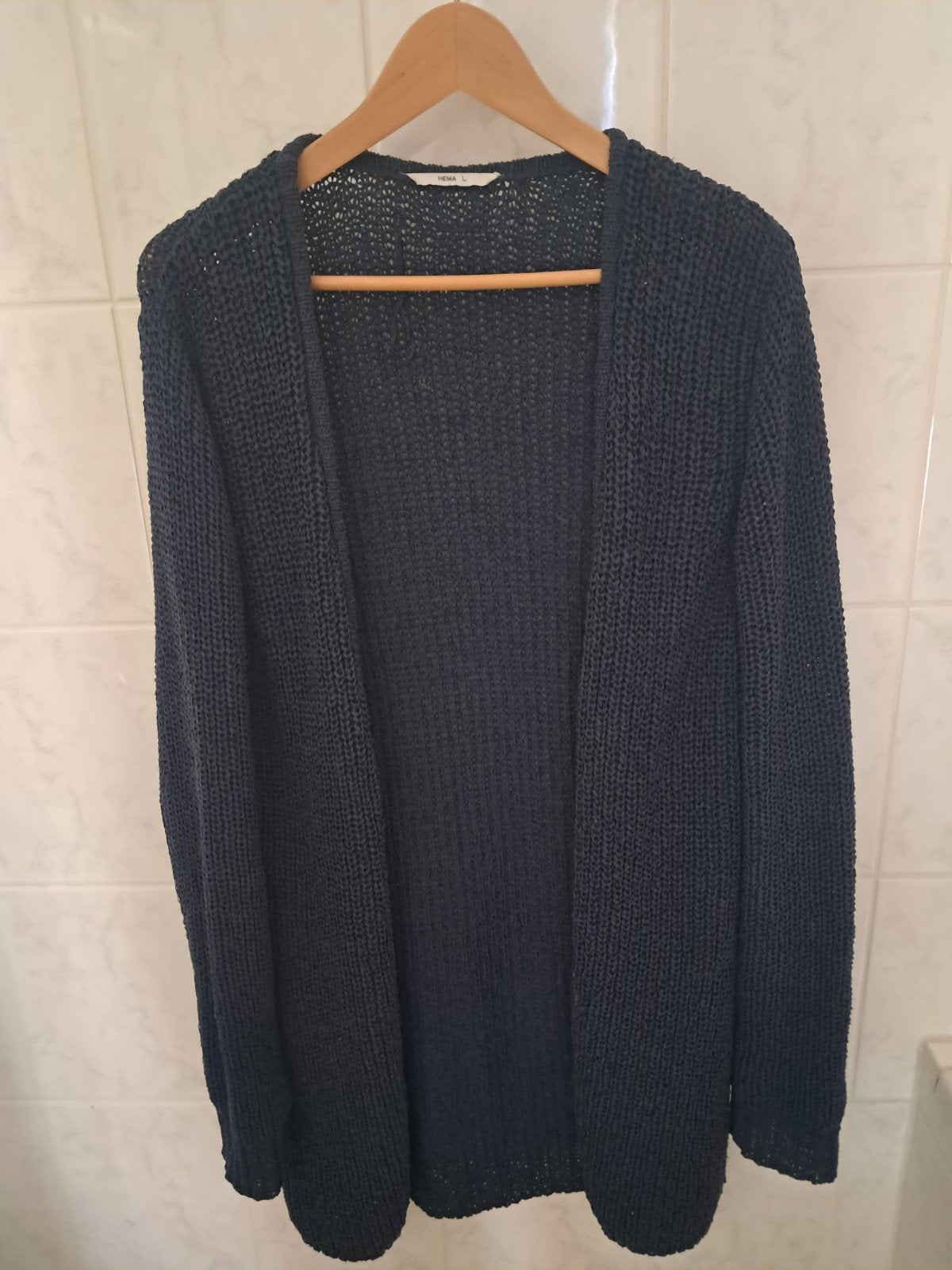 Hema Katoenen Vest Maat L, Blauw, Maat 42/44 (L), Ophalen of Verzenden, Gedragen