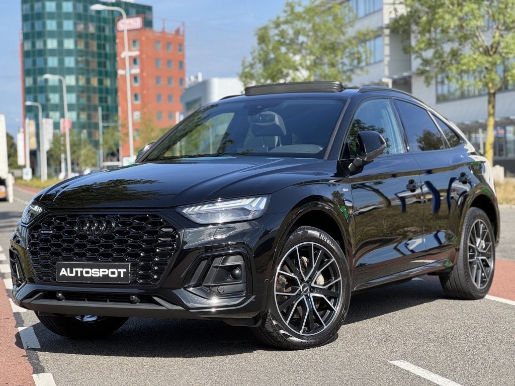 Audi Q5 Sportback 50 TFSI e S-Line Black Ed. Pano Sfeerverli, Automaat, 14 kWh, Gebruikt, 4 cilinders