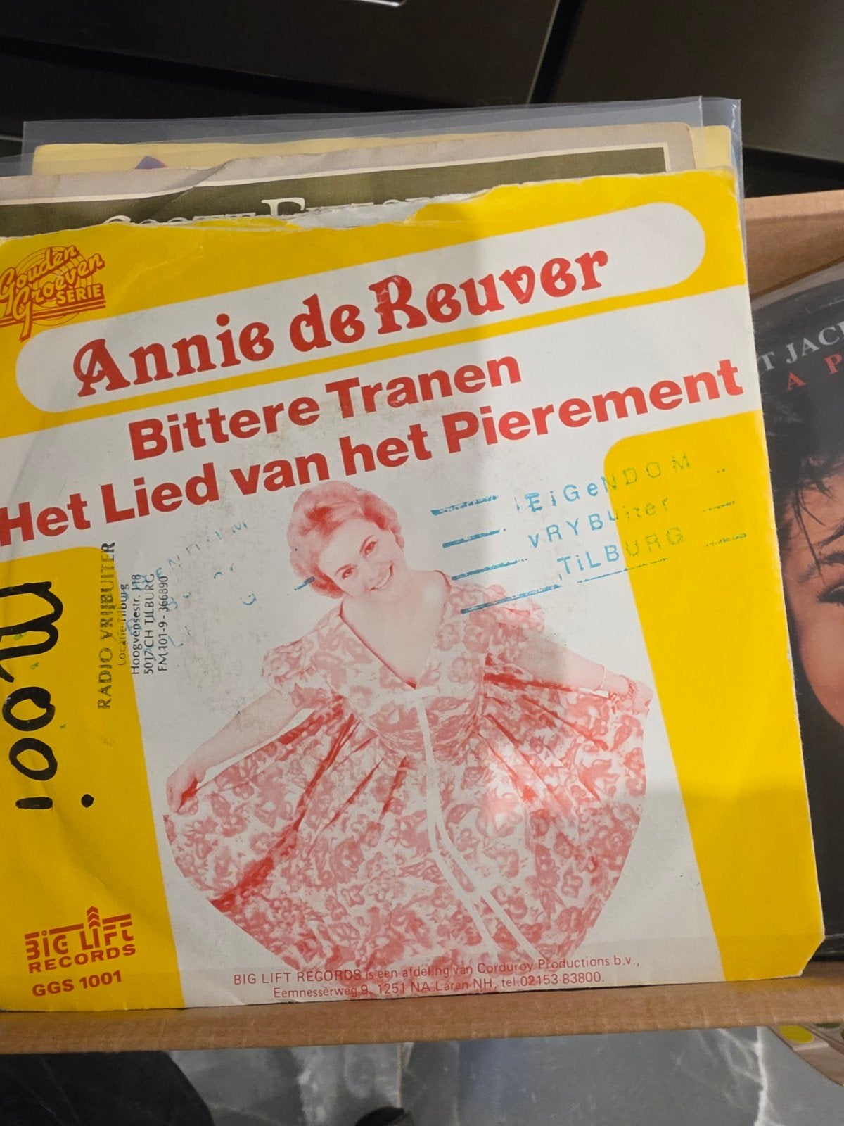 Annie de Reuver - Bittere Tranen  Het Lied van het Pierement, Gebruikt, 7 inch, Ophalen of Verzenden, Overige typen