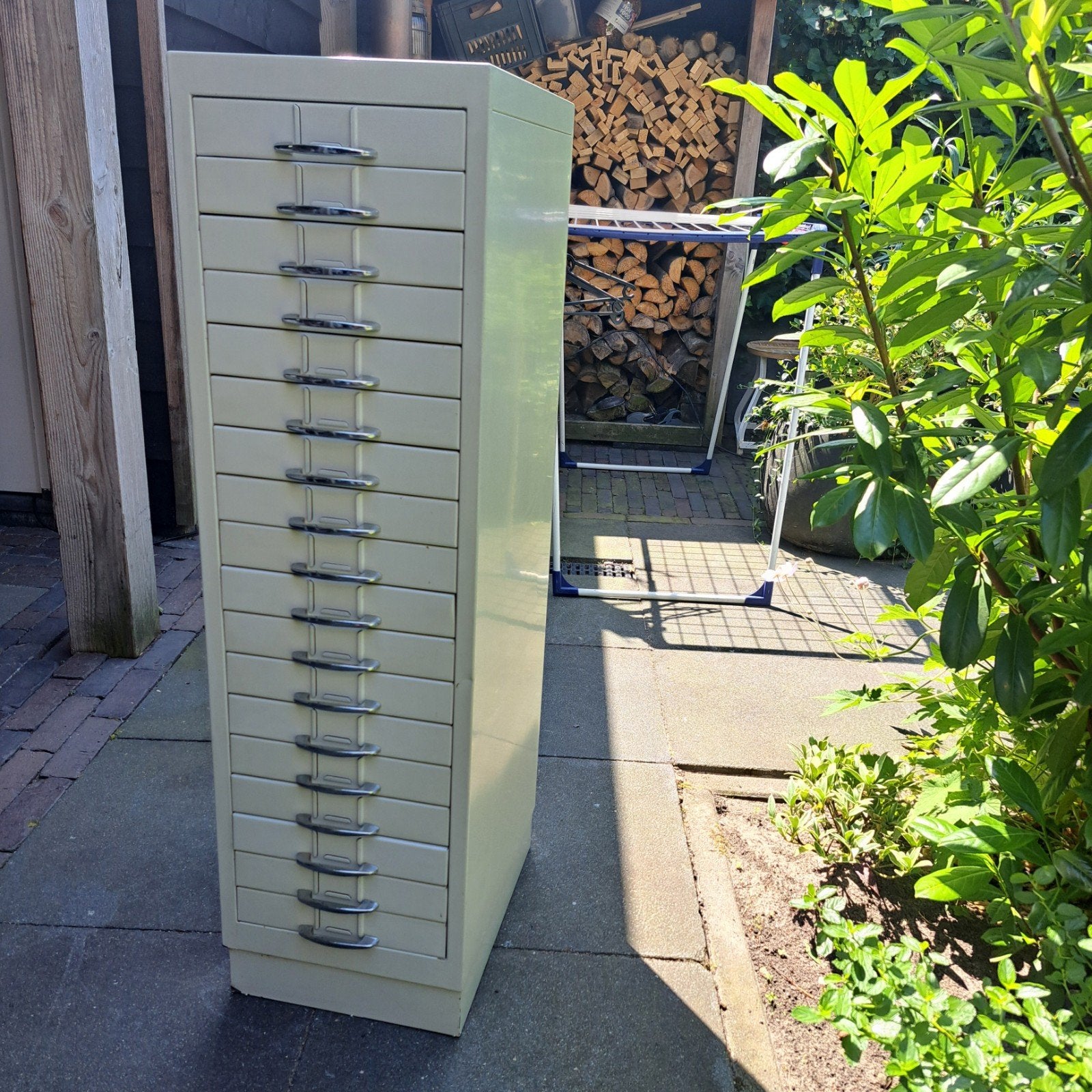 Vintage Tekeningen-/Ladenkast - Metaal - Industrieel Design, Huis en Inrichting, Kasten | Ladekasten, Minder dan 50 cm, Gebruikt