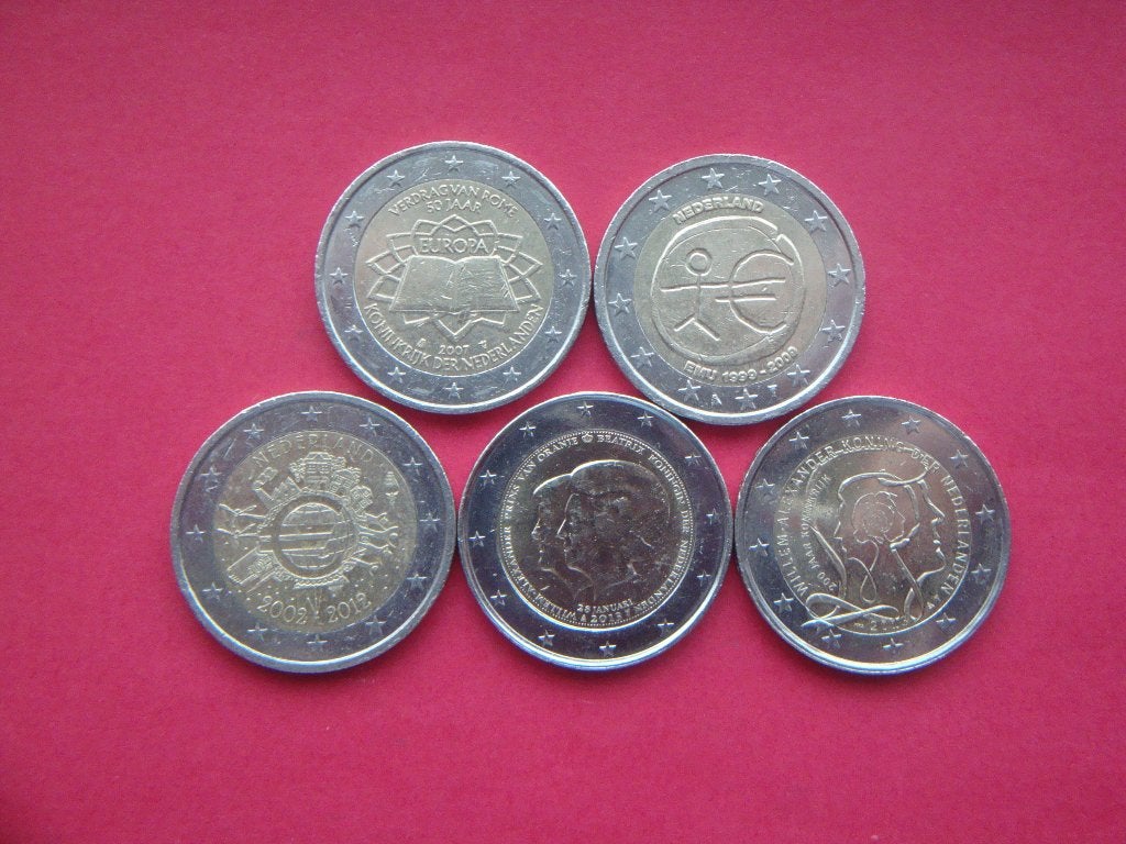 Nederland setje 2 Euromunten 2007 / 2013., Verzenden, Koningin Beatrix, Euro's, Setje
