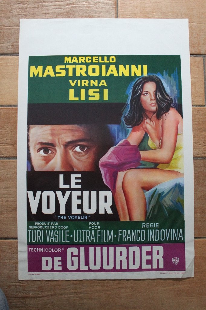 filmaffiche Virna Lisi The Voyeur 1970 filmposter, Rechthoekig Staand, Ophalen of Verzenden, Zo goed als nieuw, A1 t/m A3